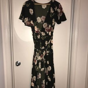 Wrap Split Maxi Dress